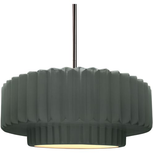 Radiance 1 Light 14.5 inch Pewter Green and Brushed Nickel Pendant Ceiling Light
