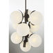 Vino 10 Light 24.75 inch Dark Bronze Pendant Ceiling Light in White Etched Alabaster Glass