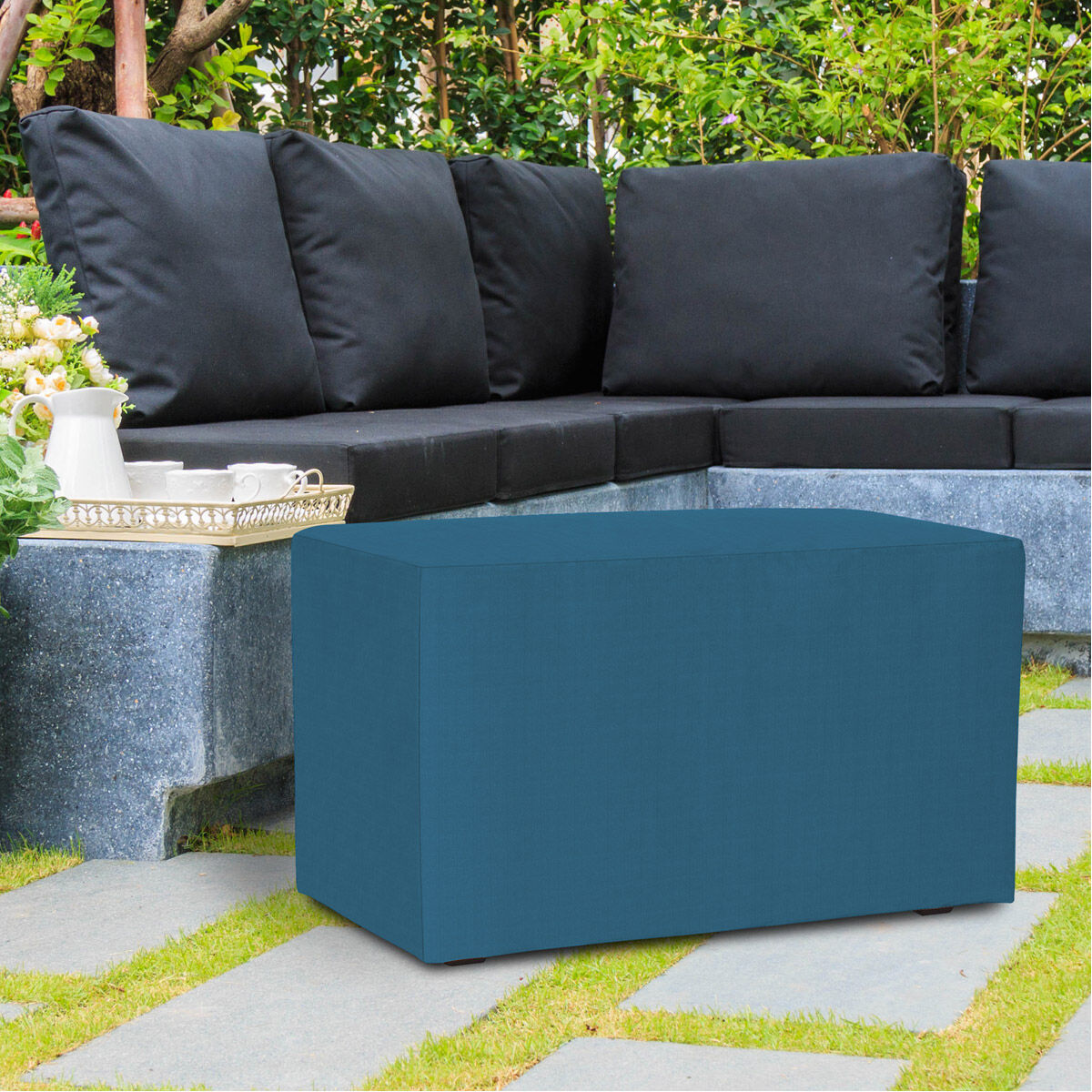 Turquoise outdoor bench new arrivals