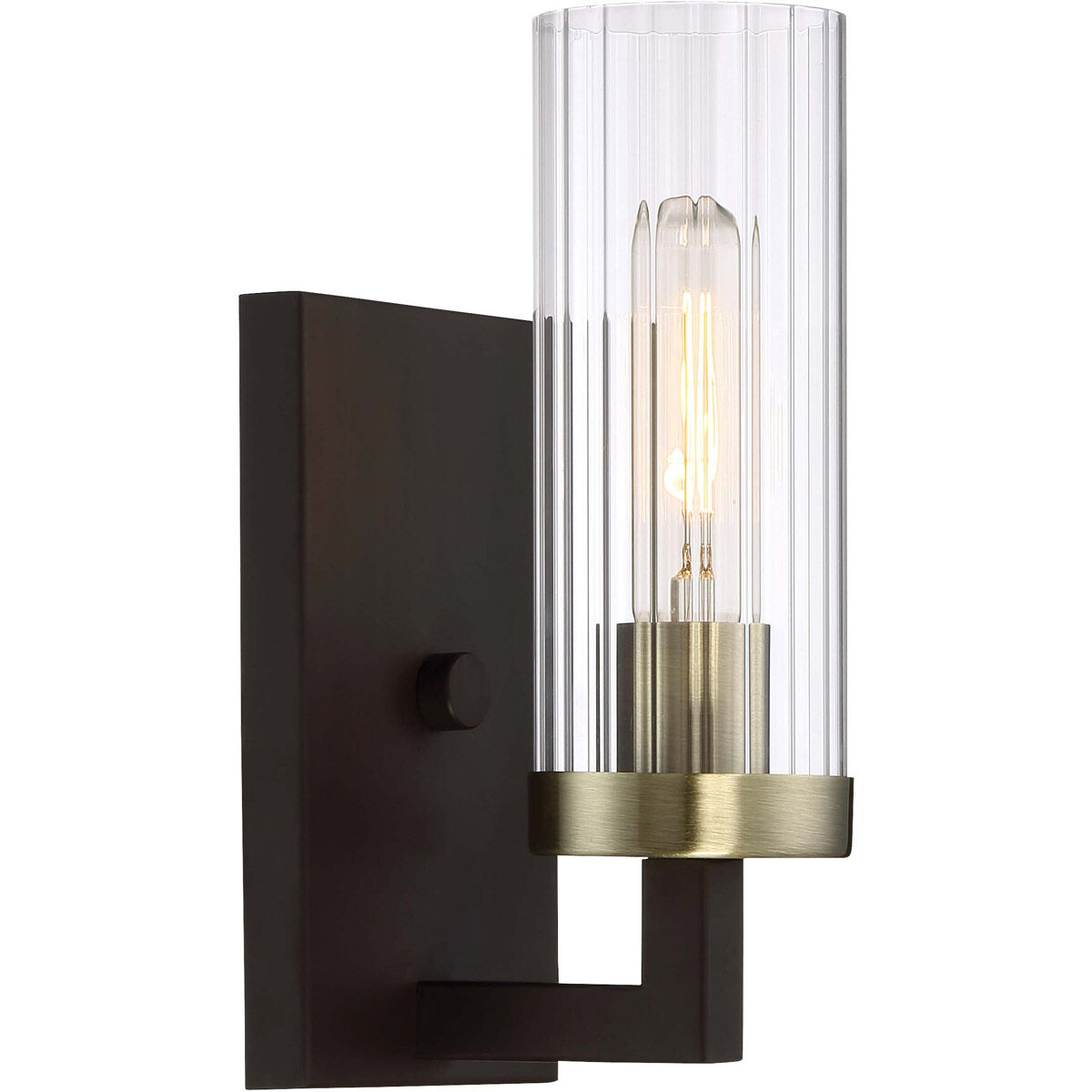 Ainsley Court 1 Light 5 inch Aged Kinston Bronze/Brushed Bath Light Wall Light