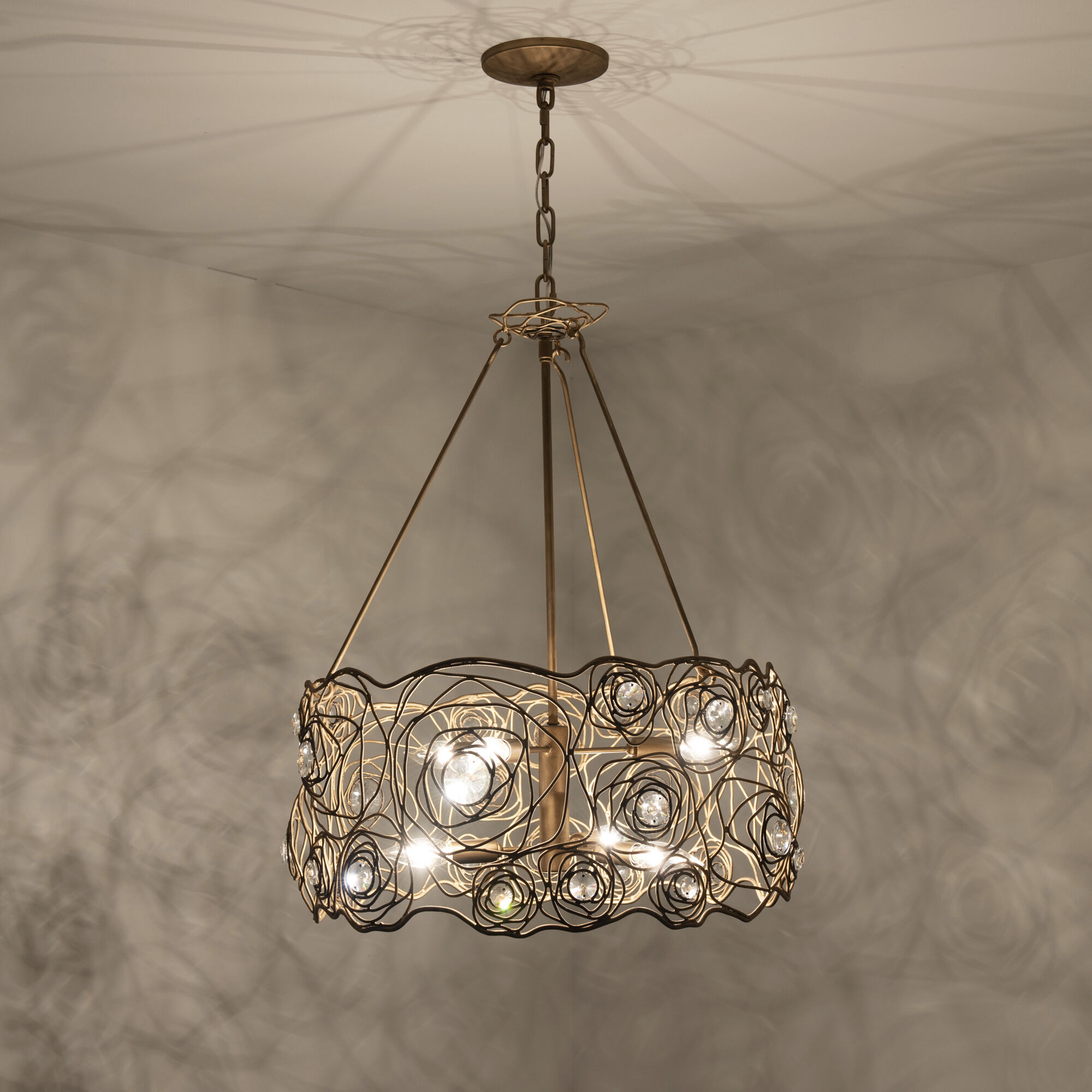 Ethereal Rose 6 Light 24 inch Havana Gold Ombre Chandelier Ceiling Light