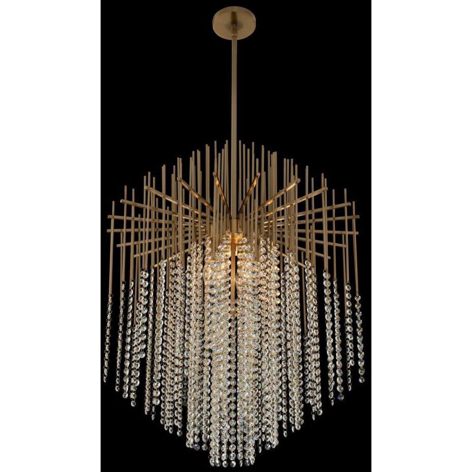 Estrella 6 Light 26 inch Brushed Champagne Gold Pendant Ceiling Light