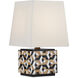 Geo 13.5 inch 60 watt Black and White and Natural Table Lamp Portable Light