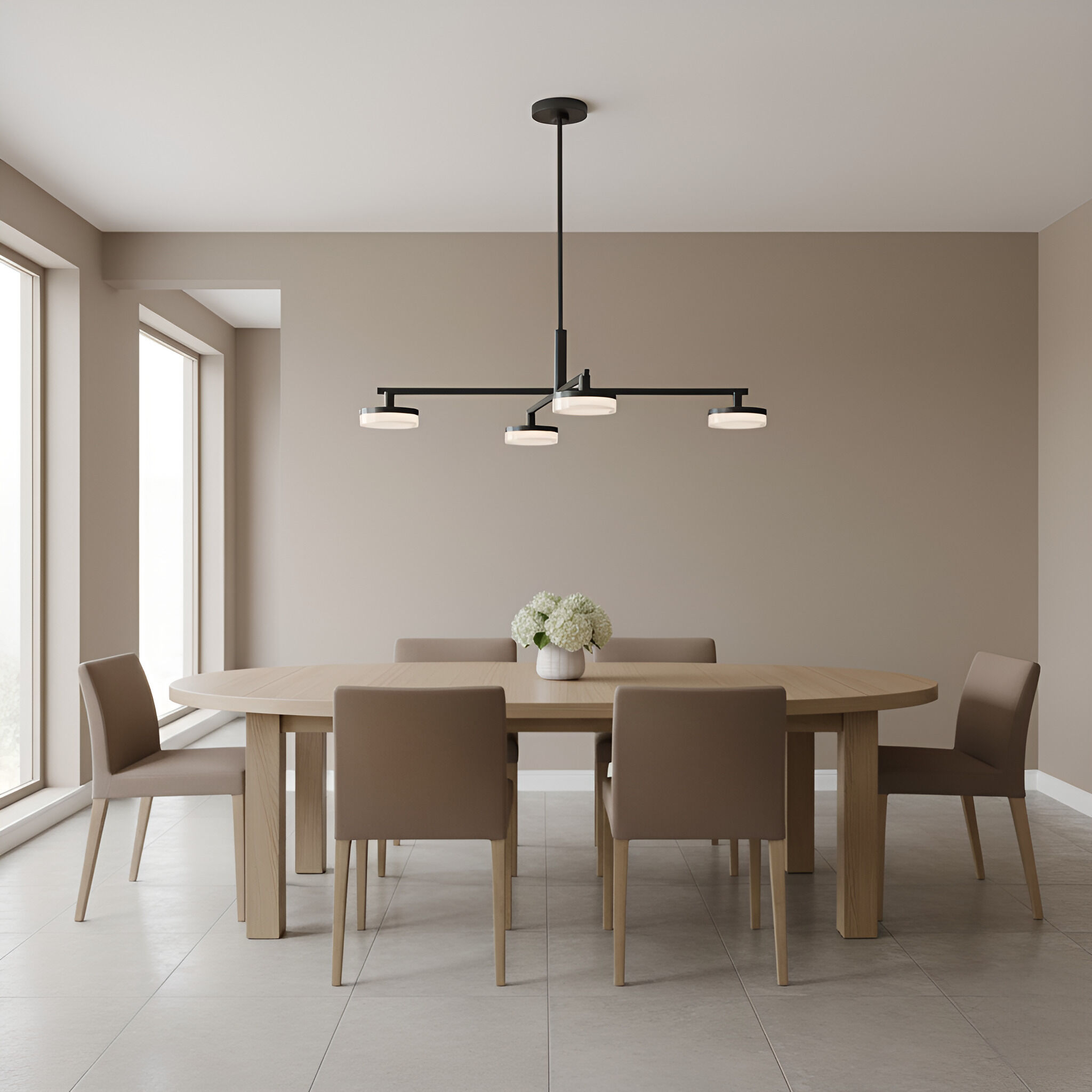 Sean Lavin Khan LED 44.88 inch Aged Iron Chandelier Ceiling Light