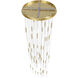 Main St. LED 37 inch Brushed Brass Pendant Ceiling Light in Frosted