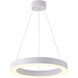 Canada LED 22 inch Matte White Chandelier Ceiling Light