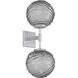 Gaia LED 20 inch Classic Silver Double Sconce Wall Light in Smoke, 2700K LED