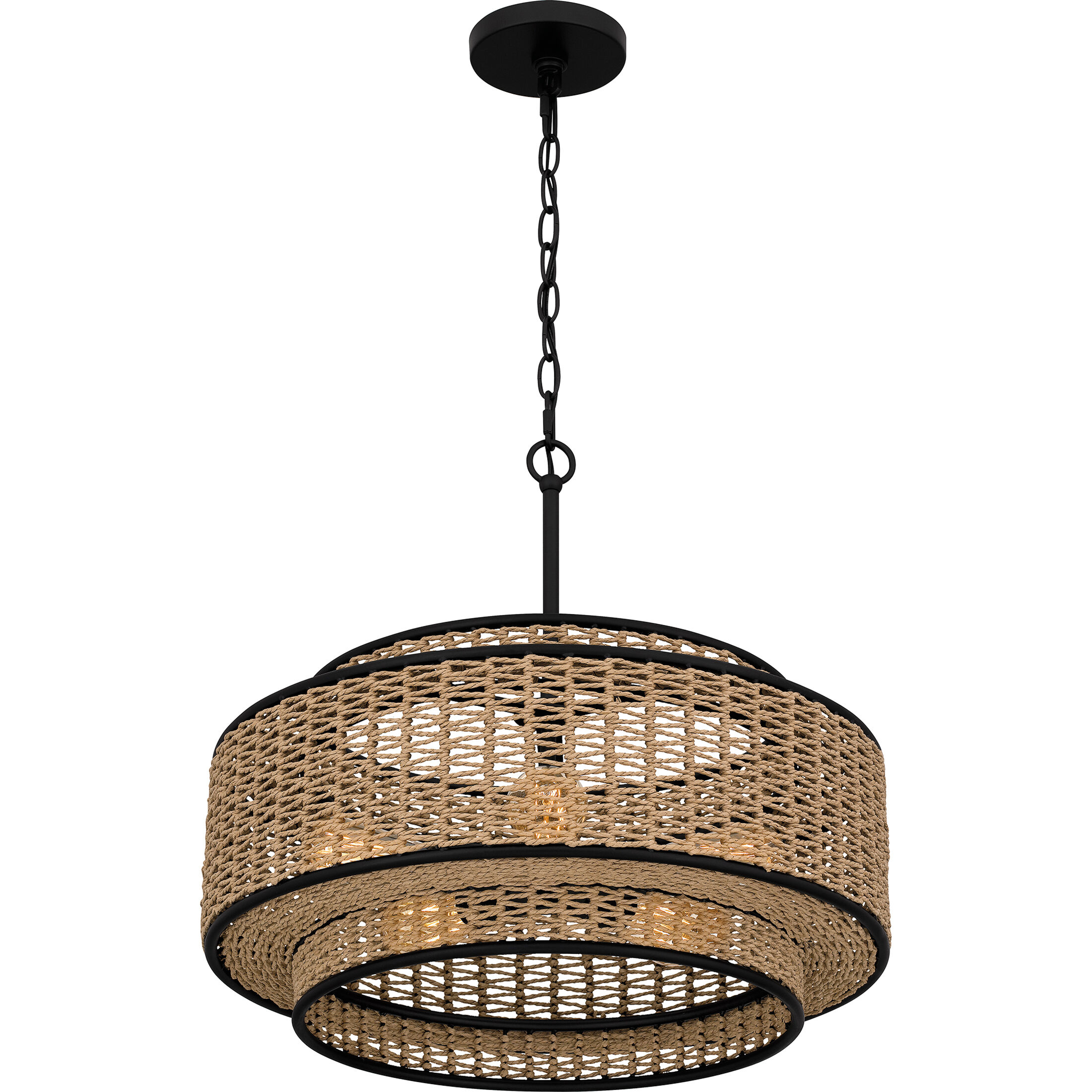 Teton 5 Light 20 inch Matte Black Pendant Ceiling Light