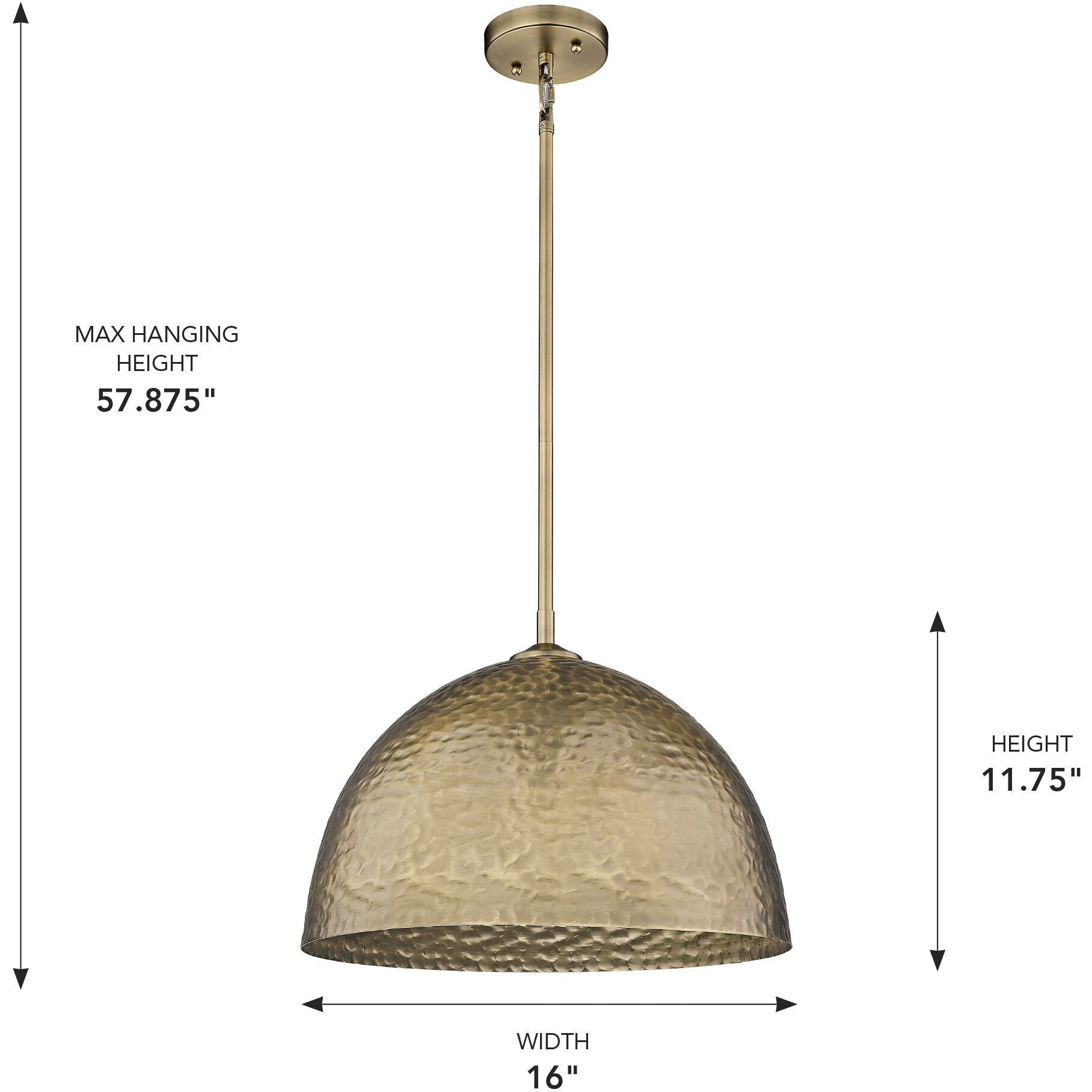 Shepard Pendant Ceiling Light in Modern Brass
