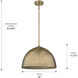 Shepard Pendant Ceiling Light in Modern Brass
