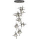 Tura 9 Light 29.6 inch Dark Smoke Pendant Ceiling Light, Round