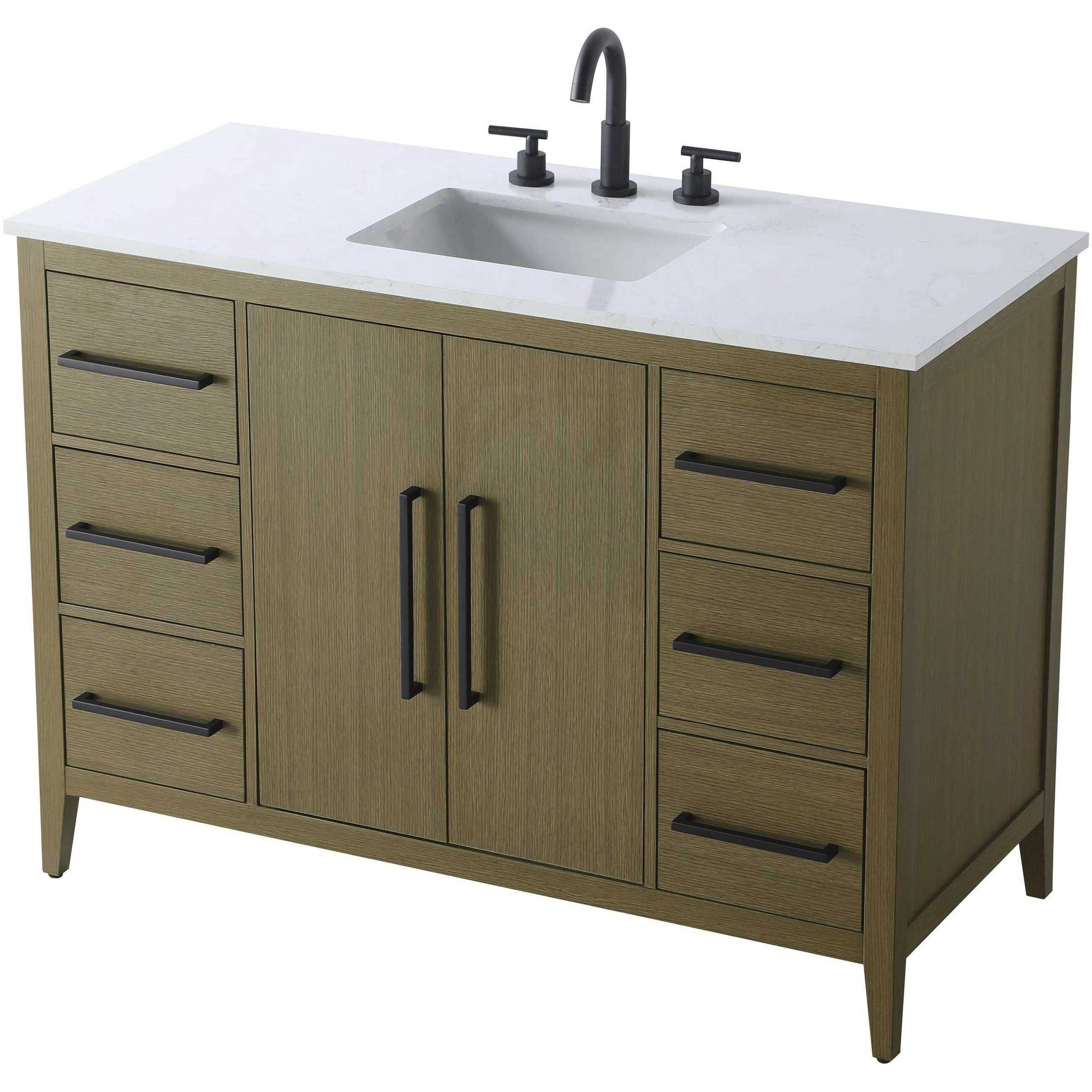 Millie 48 X 35 inch Chestnut Brown Bathroom Vanity Cabinet