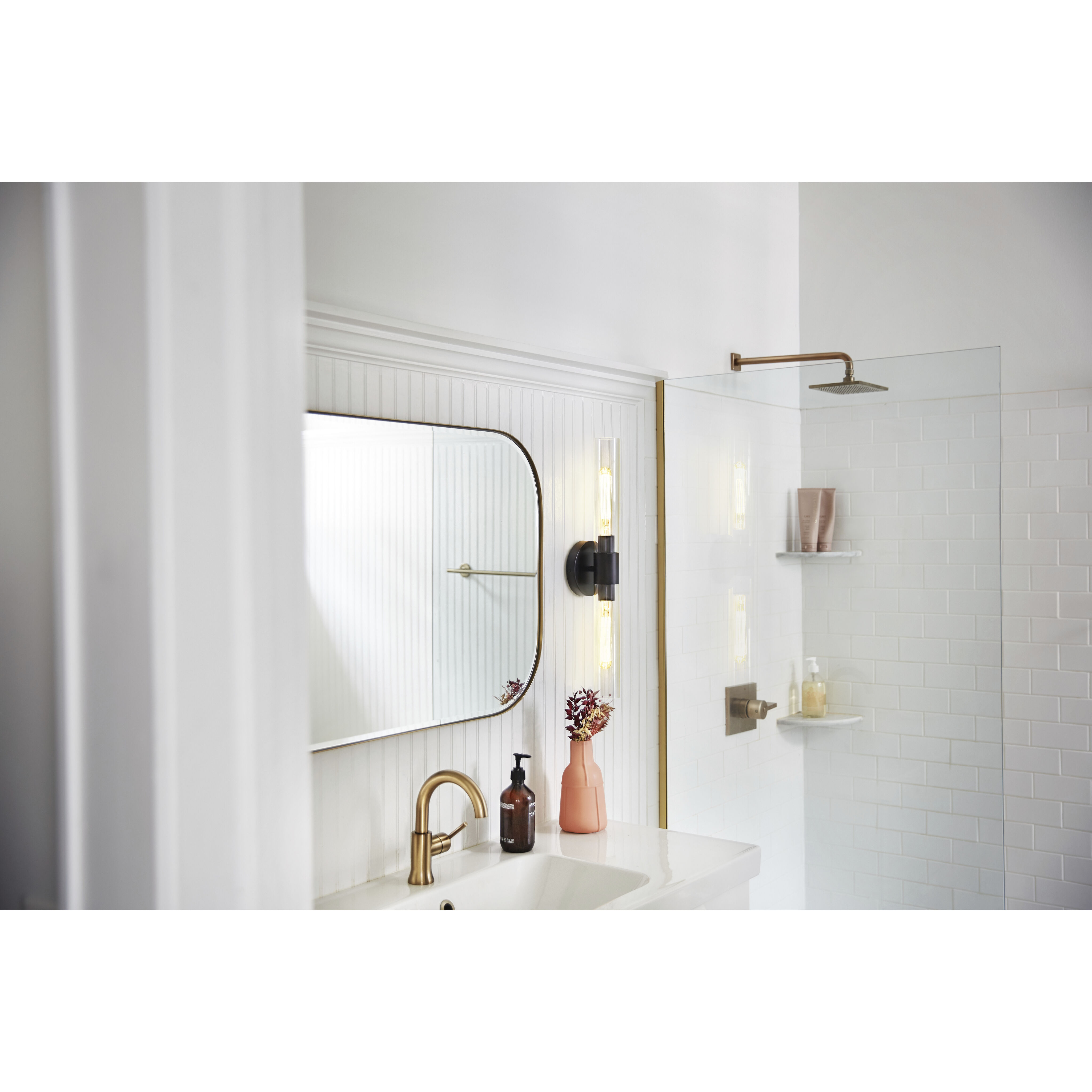 Shea LED 24 inch Black Bath Light Wall Light