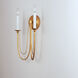 Plumette 2 Light 14 inch Gold Leaf Wall Sconce Wall Light