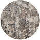 Hadim Black/Grey Rug in 5 Round