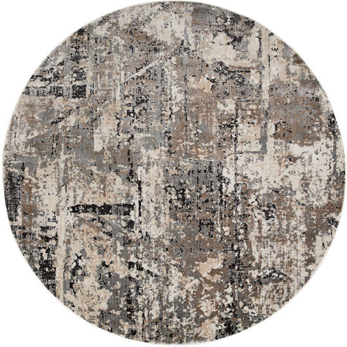 Hadim Black/Grey Rug in 5 Round