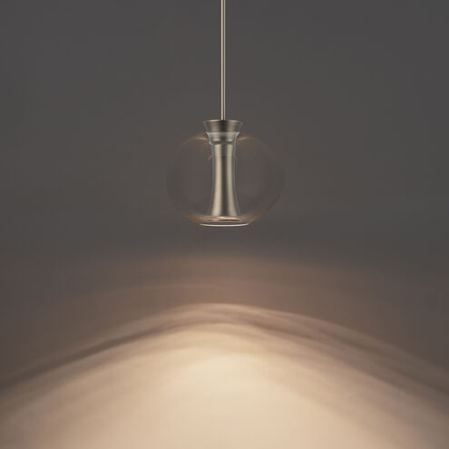 Echo LED 9.5 inch Brushed Nickel Mini-Pendant Ceiling Light, dweLED