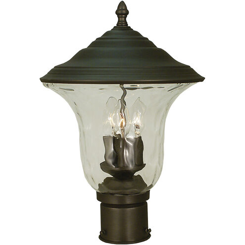 Hartford 3 Light 16 inch Siena Bronze Exterior Post Mount in Sienna Bronze