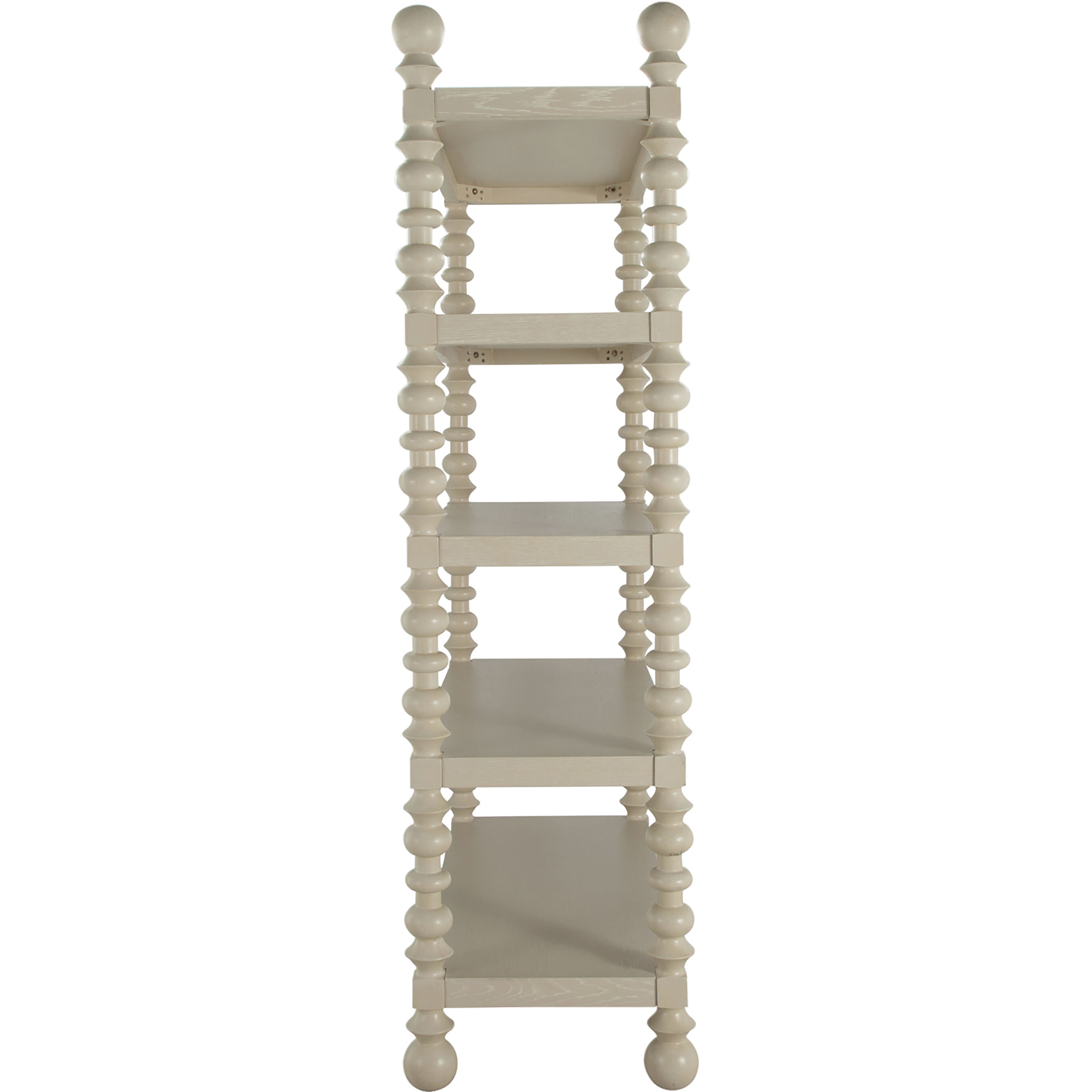 Natalie Cerused White Bookcase