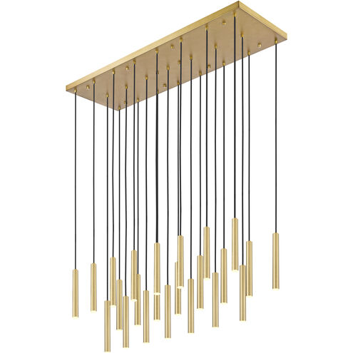 Forest Linear Chandelier Ceiling Light in Modern Gold