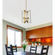 Hoffman 4 Light 14 inch Brass Pendant Ceiling Light
