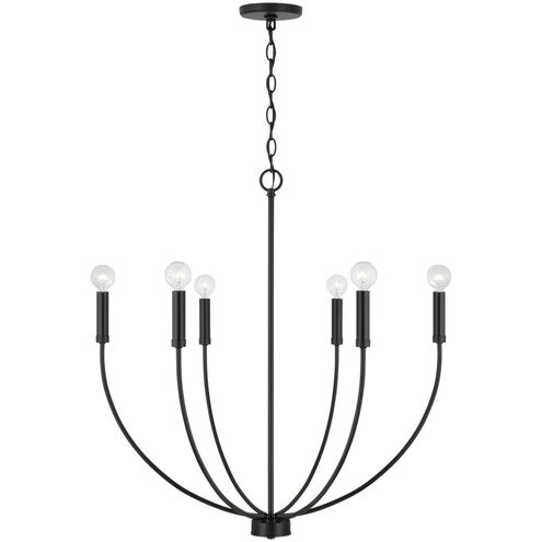 Ansley 6 Light 30.25 inch Matte Black Chandelier Ceiling Light
