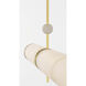 Anne-Marie Barton Marcell Linear Chandelier Ceiling Light in Antique-Burnished Brass