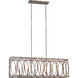 Sean Lavin Patrice 6 Light 47.5 inch Deep Abyss Linear Chandelier Ceiling Light