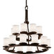 Textile LED 33 inch Dark Bronze Chandelier Ceiling Light
