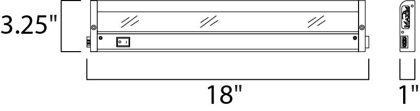 CounterMax MX-L-120-2K LED 18 inch Bronze Under Cabinet Lighting