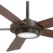 Sabot 52 inch Oil Rubbed Bronze with Medium Maple/Dark Maple Blades Ceiling Fan