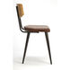 Industrial Chic Clark Metal & Wood Leather Brown Leather Accent Chair