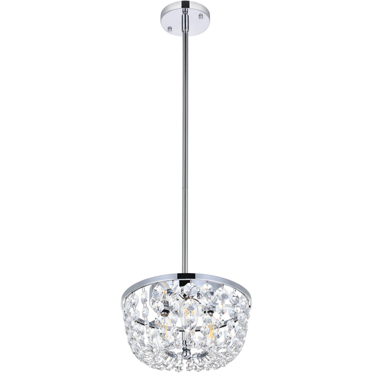 Gianna 3 Light 10 inch Chrome Pendant Ceiling Light