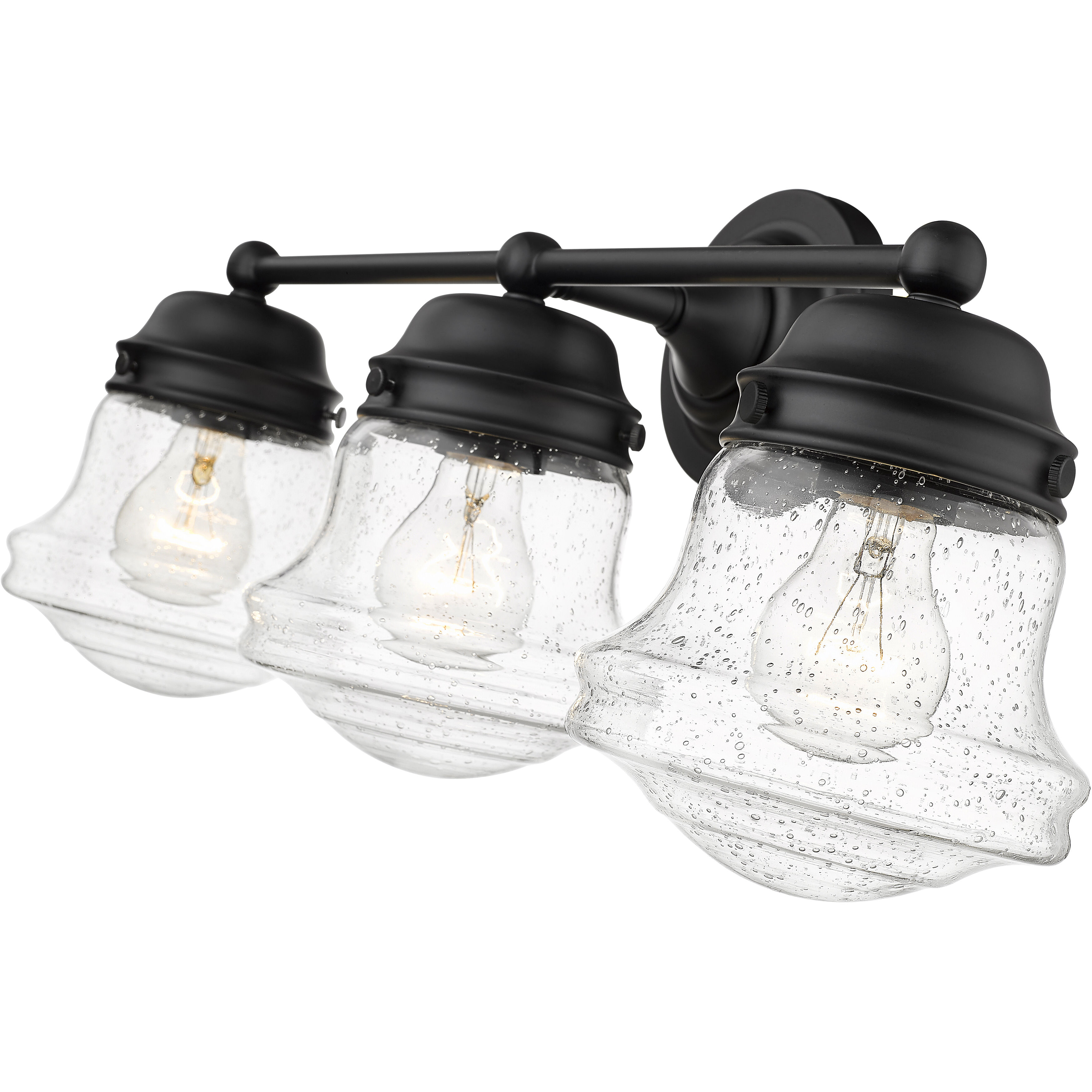 Vaughn 3 Light 22.5 inch Matte Black Vanity Wall Light