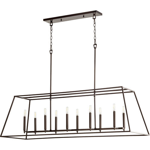 Gabriel 10 Light 17 inch Oiled Bronze Foyer Pendant Ceiling Light, Quorum Home