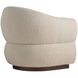 Alexandra Oatmeal and Dark Walnut Swivel Chair