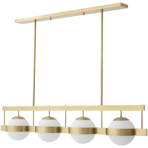 Biba 4 Light 55.12 inch Antique Brass Chandelier Ceiling Light