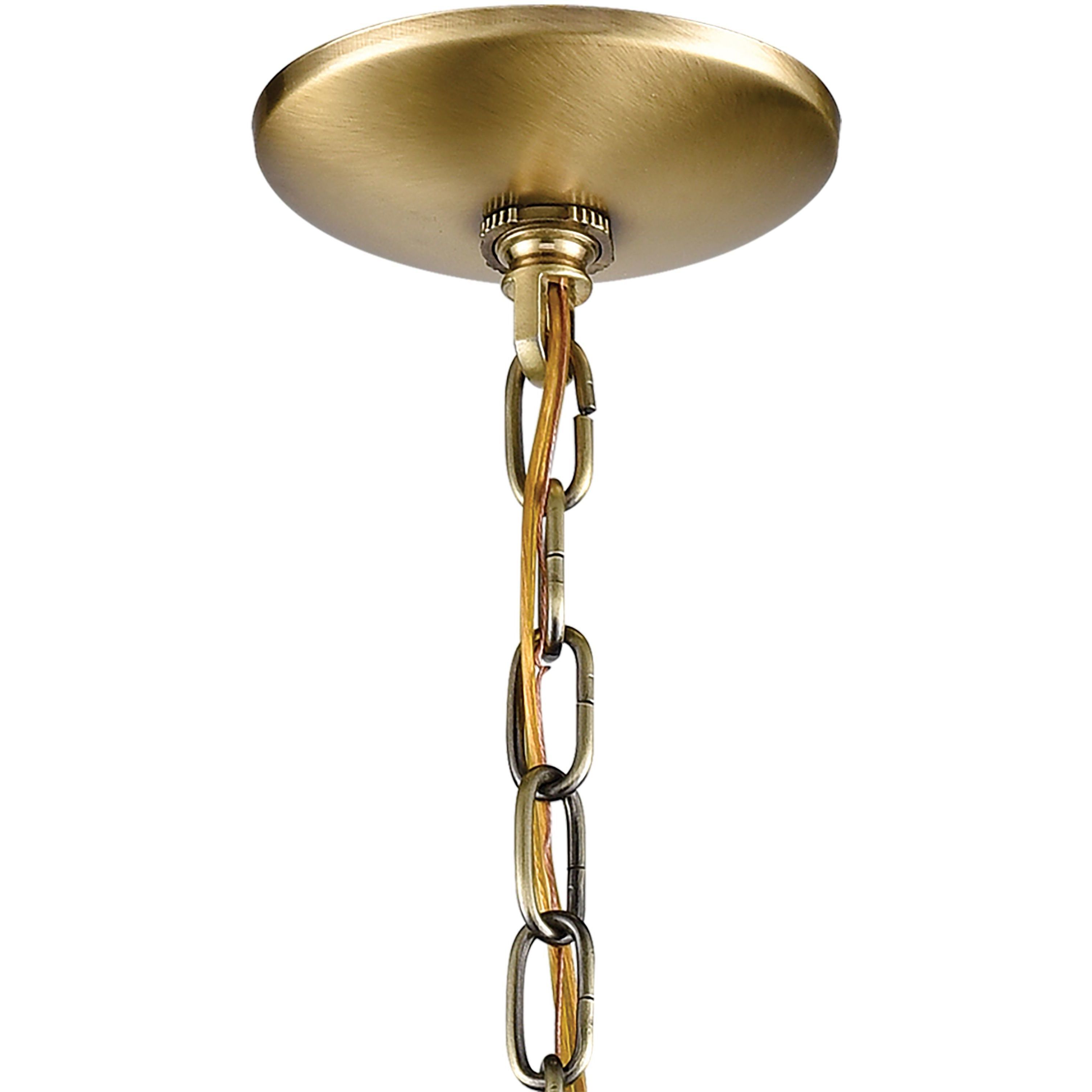 Ashford 3 Light 12 inch Antique Brass Outdoor Pendant