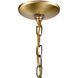 Ashford 3 Light 12 inch Antique Brass Outdoor Pendant