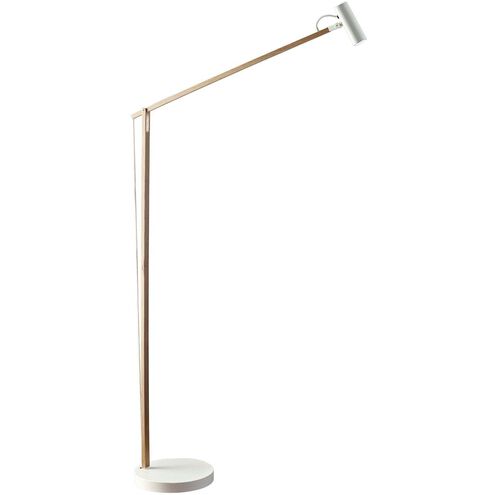 Crane 42 inch 5.00 watt Natural Ash Wood and White Floor Lamp Portable Light, ADS360