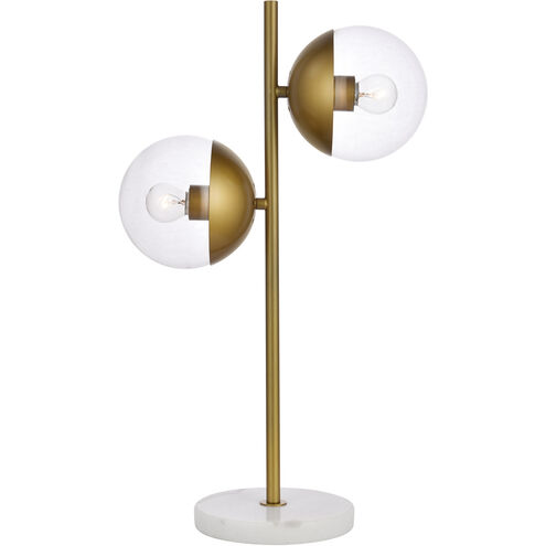 Eclipse 23 inch 40 watt Brass Table Lamp Portable Light