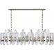 AERIN Bonnington 24 Light 55 inch Polished Nickel Linear Chandelier Ceiling Light in Crystal, Large