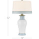 Kora 32 inch 150 watt White and Light Blue Table Lamp Portable Light