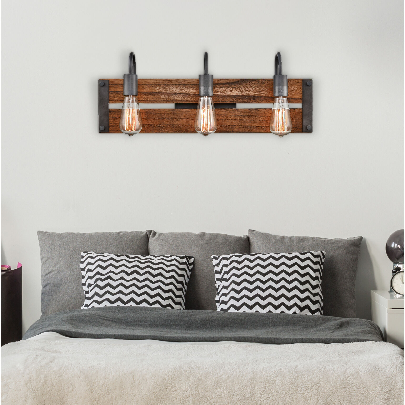 Austin 3 Light 24.38 inch Aged Gun Metal Bath Vanity Light Wall Light