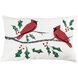 Winter Nottingham White with Red and Green Holiday Pillow