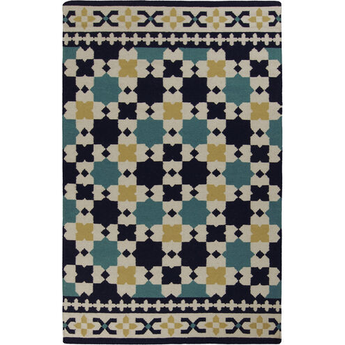 Frontier 66 X 42 inch Violet, Teal, Wheat, Ivory Rug