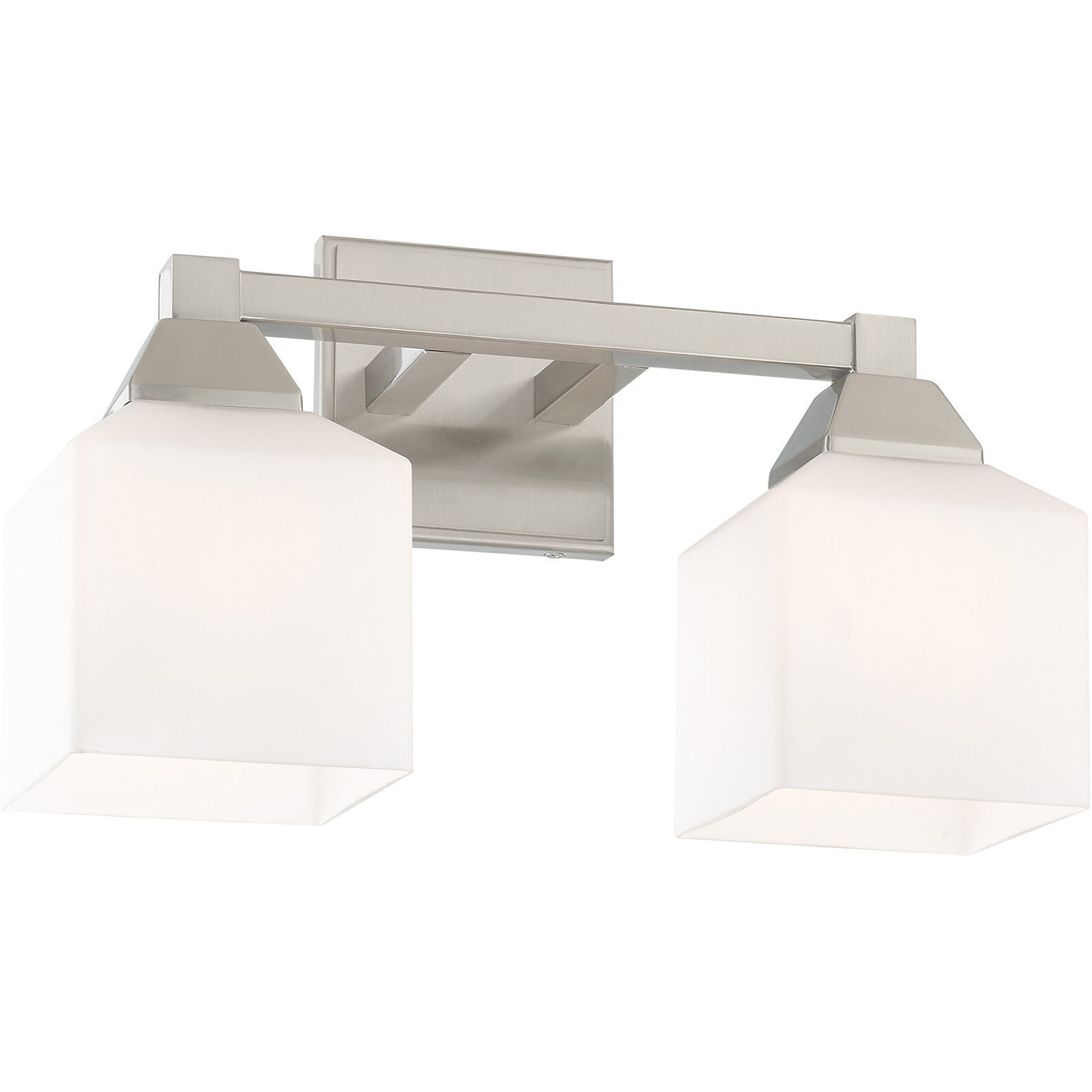 Aragon 2 Light 15 inch Brushed Nickel Bath Vanity Wall Light