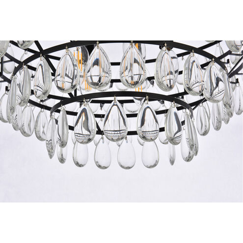 Mila 5 Light 20 inch Black Flush Mount Ceiling Light