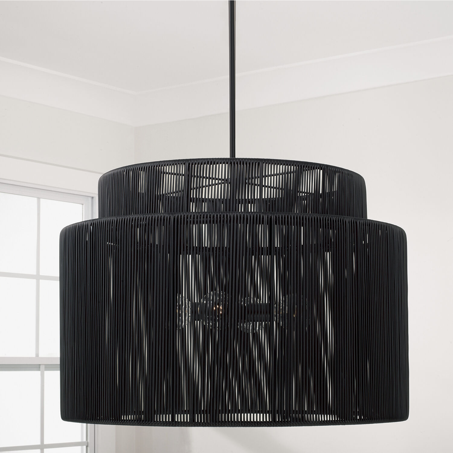 Jasper 4 Light 28.75 inch Oynx and Black Outdoor Hanging Lantern