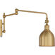 Farmhouse 6 inch 60.00 watt Natural Brass Adjustable Wall Sconce Wall Light